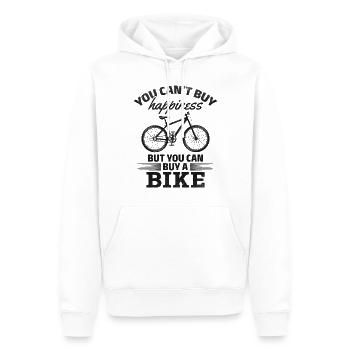 Vous ne pouvez pas acheter le bonheur, mais vous pouvez - Sweat à capuche Premium bio Homme - blanc - Devant - Nico (187cm)