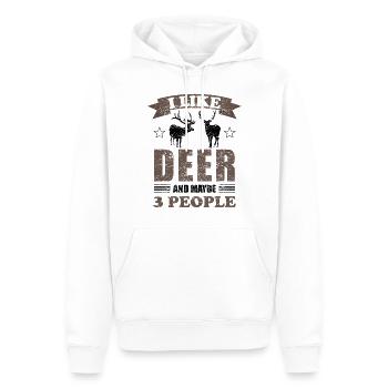 Animaux de la forêt de cerfs Amoureux des animaux disant cadeau - Sweat à capuche Premium bio Homme - blanc - Devant - Nico (187cm)