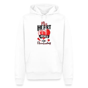 Cheer Cheerleading Heart My Heart - Männer Premium Bio Hoodie - Weiß - Vorne - Nico (187cm)