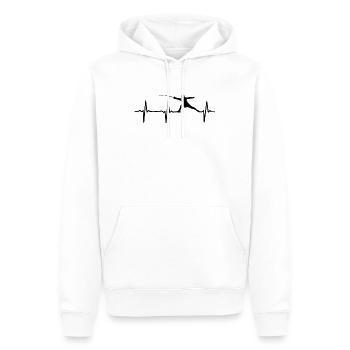 Fechten Heartbeat Fechten Spieler Fechten Spiel - Männer Premium Bio Hoodie - Weiß - Vorne - Nico (187cm)