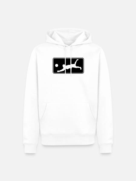 Volleyball Logo - Men’s Premium Organic Hoodie - white