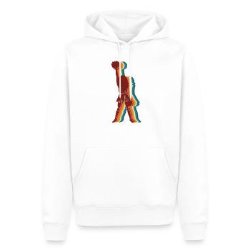 Cheer Cheerleading Rétro Vintage - Sweat à capuche Premium bio Homme - blanc - Devant - Nico (187cm)