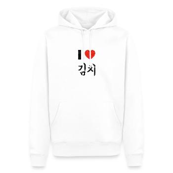 I love Kimchi - Südkorea Korea Seoul K-Pop - Männer Premium Bio Hoodie - Weiß - Vorne - Nico (187cm)