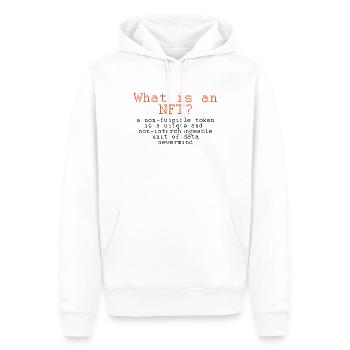 Nft Définition Jeton non fongible Crypto Art Nft - Sweat à capuche Premium bio Homme - blanc - Devant - Nico (187cm)