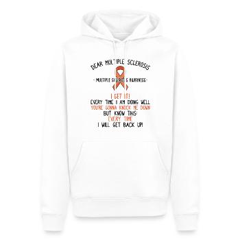Multiple Sclerosis MS Awareness Day - Men’s Premium Organic Hoodie - white - Front - Nico (187cm)