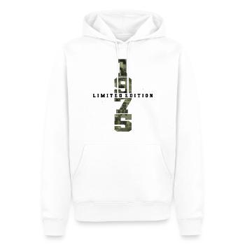 Camouflage 1975 Geboren Geburtsjahr 1975 Männer - Männer Premium Bio Hoodie - Weiß - Vorne - Nico (187cm)
