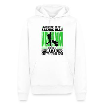 Ich bin Galabauer Galabau Landschaftsgärtner - Männer Premium Bio Hoodie - Weiß - Vorne - Nico (187cm)