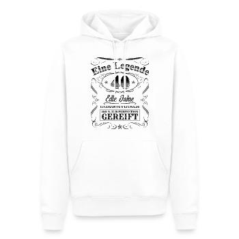 Legende 40 Jahre 40. Geburtstag Männer Frauen - Männer Premium Bio Hoodie - Weiß - Vorne - Nico (187cm)