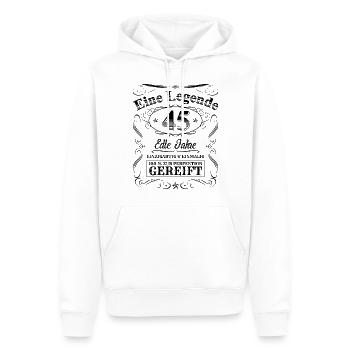Legende 45 Jahre 45. Geburtstag Männer Frauen - Männer Premium Bio Hoodie - Weiß - Vorne - Nico (187cm)