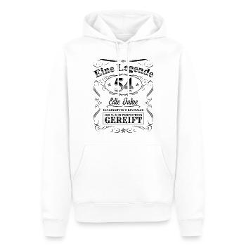 Legende 54 Jahre 54. Geburtstag Männer Frauen - Männer Premium Bio Hoodie - Weiß - Vorne - Nico (187cm)