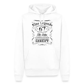 Legende 67 Jahre 67. Geburtstag Männer Frauen - Männer Premium Bio Hoodie - Weiß - Vorne - Nico (187cm)
