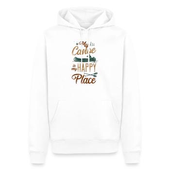 Canoe Canoeing Vintage My Canoe Is - Männer Premium Bio Hoodie - Weiß - Vorne - Nico (187cm)