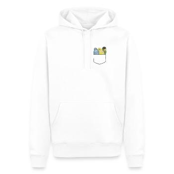Perruches dans le sac design amusant - Sweat à capuche Premium bio Homme - blanc - Devant - Nico (187cm)