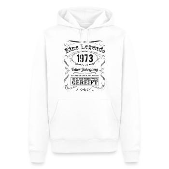 Legende 1973 Geburtstag Geburtsjahr 1973 Männer - Männer Premium Bio Hoodie - Weiß - Vorne - Nico (187cm)