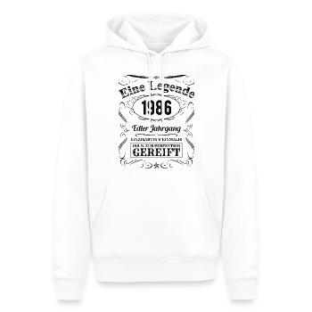 Legende 1986 Geburtstag Geburtsjahr 1986 Männer - Männer Premium Bio Hoodie - Weiß - Vorne - Nico (187cm)