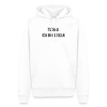 Segeln - Tschau Ich bin Segeln - Männer Premium Bio Hoodie - Weiß - Vorne - Nico (187cm)