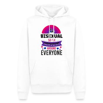 Bisexual Bi Pride Flag I'M - Männer Premium Bio Hoodie - Weiß - Vorne - Nico (187cm)