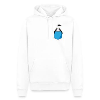 Pinguin Brusttasche Print Seevogel Geschenk - Männer Premium Bio Hoodie - Weiß - Vorne - Nico (187cm)