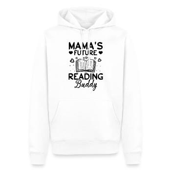 Mama's Future Reading Buddy Buchliebhaber Buch - Männer Premium Bio Hoodie - Weiß - Vorne - Nico (187cm)
