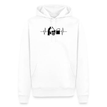 Fahrzeugbaumechaniker EKG Linie Geschenk - Männer Premium Bio Hoodie - Weiß - Vorne - Nico (187cm)