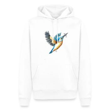 Kingfisher - Au milieu de la nature - Sweat à capuche Premium bio Homme - blanc - Devant - Nico (187cm)