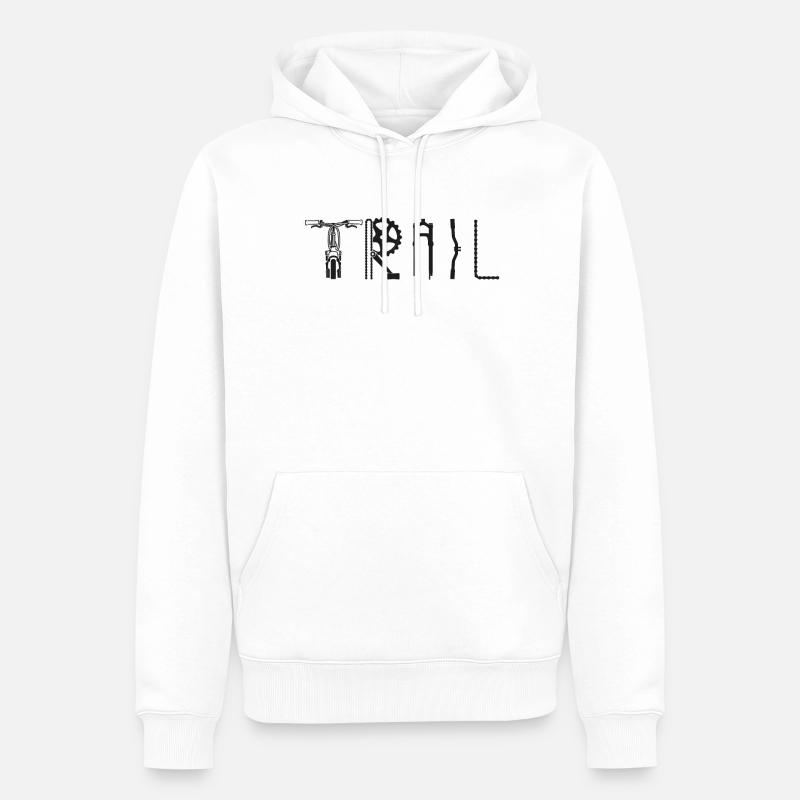 Enduro VTT VTT Équitation - Sweat à capuche Premium bio Homme - blanc