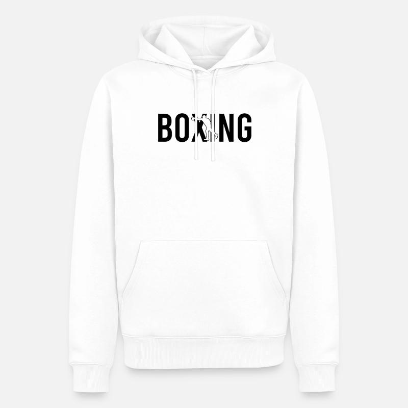 Boxe boxe - Sweat à capuche Premium bio Homme - blanc