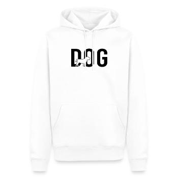 Chien chien - Sweat à capuche Premium bio Homme - blanc - Devant - Nico (187cm)