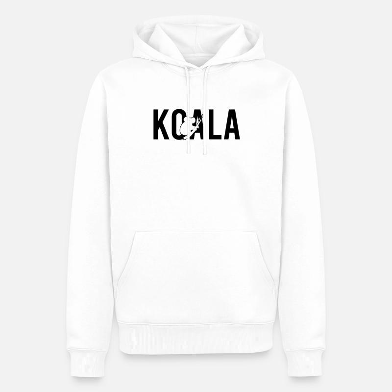 Koala - Männer Premium Bio Hoodie - Weiß