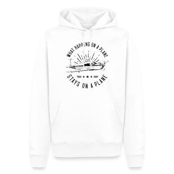 Pilote d’avion Vintage Quoi - Sweat à capuche Premium bio Homme - blanc - Devant - Nico (187cm)