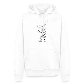 Tennis Joueur de tennis - Sweat à capuche Premium bio Homme - blanc - Devant - Nico (187cm)