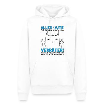 Abschied Kollege Abschiedsgeschenk Jobwechsel - Männer Premium Bio Hoodie - Weiß - Vorne - Nico (187cm)