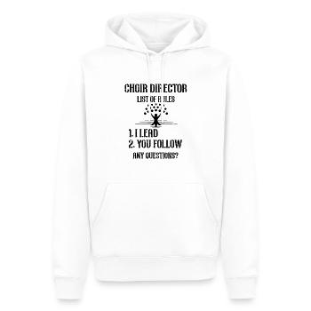 Ich Höre Stimme - Theatermusiker Chorleiter - Männer Premium Bio Hoodie - Weiß - Vorne - Nico (187cm)