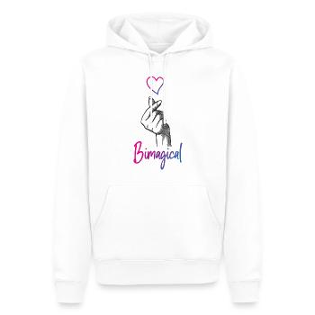 Bisexuel Bi Pride Flag Jeu de mots - Sweat à capuche Premium bio Homme - blanc - Devant - Nico (187cm)