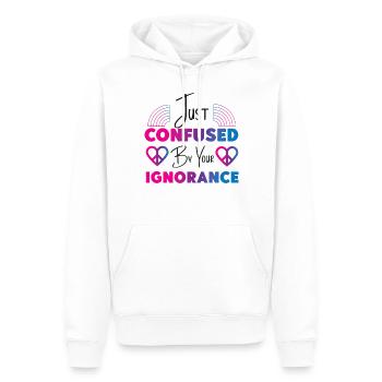 Bisexual Bi Pride Flag Just - Männer Premium Bio Hoodie - Weiß - Vorne - Nico (187cm)