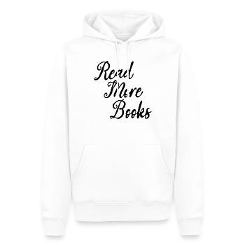 Literatur Bücher Pädagogische Bibliothek Bücher - Männer Premium Bio Hoodie - Weiß - Vorne - Nico (187cm)