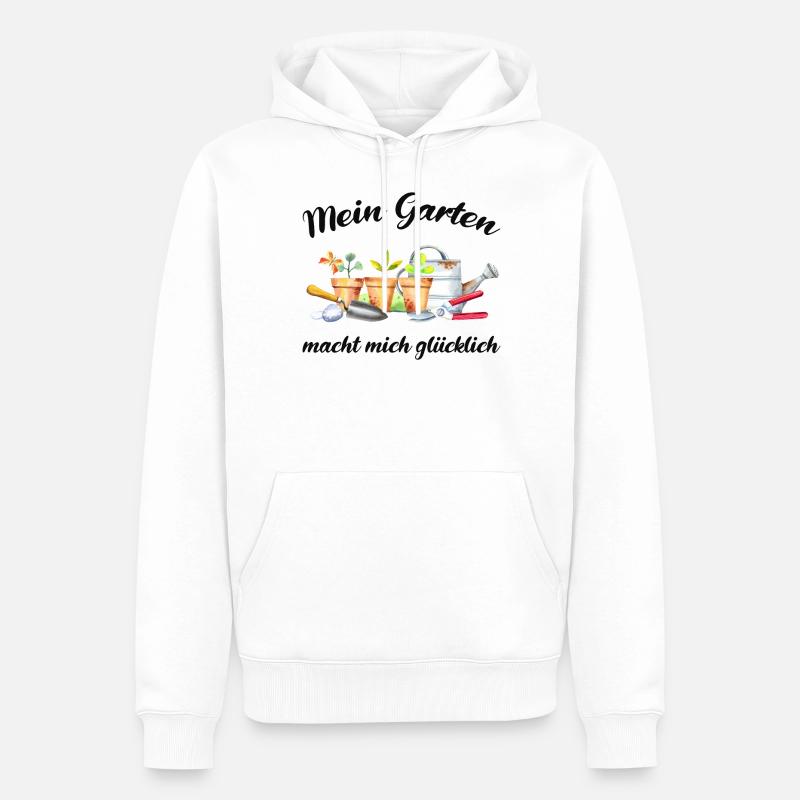 Garten Spruch Gärtner Hobbygärtner Geschenkidee - Männer Premium Bio Hoodie - Weiß