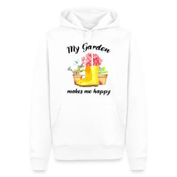 Garten Spruch Gärtner Hobbygärtner Geschenkidee - Männer Premium Bio Hoodie - Weiß - Vorne - Nico (187cm)