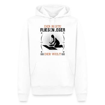 Fliesenleger Beruf Ausbildung Handwerker Geschenk - Männer Premium Bio Hoodie - Weiß - Vorne - Nico (187cm)
