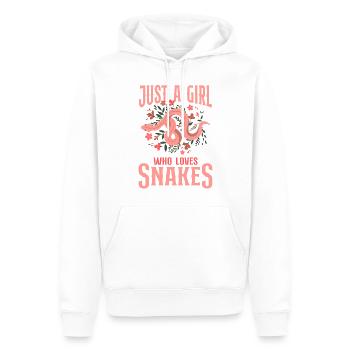 Snake Serpent Flower Floral Just A - Männer Premium Bio Hoodie - Weiß - Vorne - Nico (187cm)