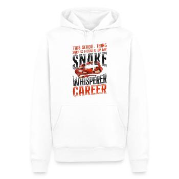 Serpent Serpent Vintage Cette École - Sweat à capuche Premium bio Homme - blanc - Devant - Nico (187cm)
