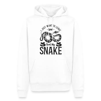Snake Serpent Vintage I Just Want - Männer Premium Bio Hoodie - Weiß - Vorne - Nico (187cm)