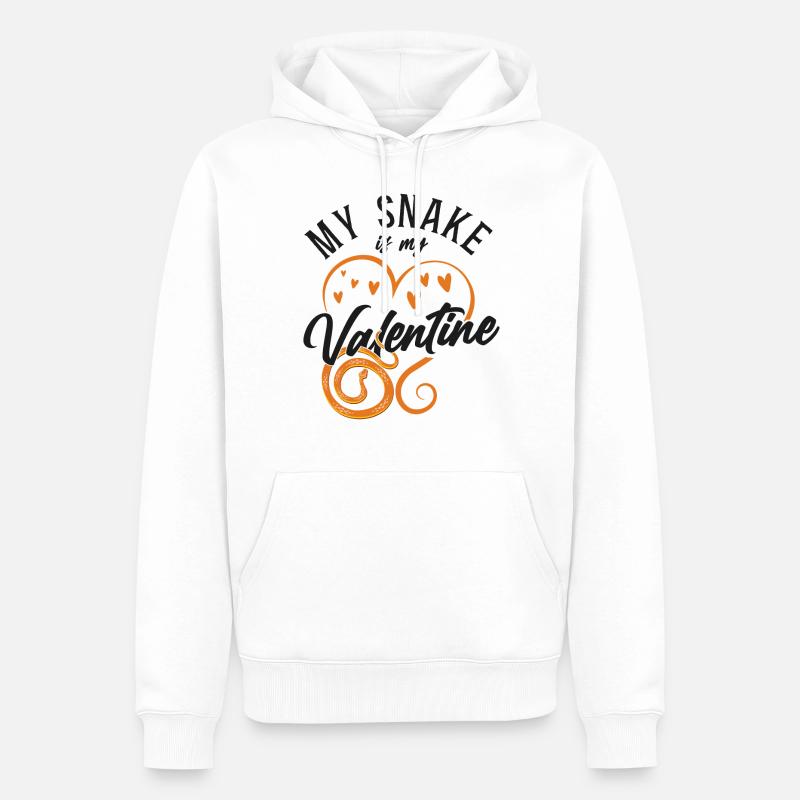 Serpent Serpent Saint-Valentin Mon - Sweat à capuche Premium bio Homme - blanc