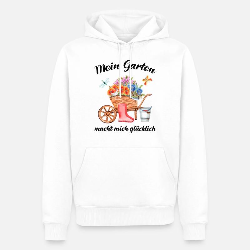 Garten Spruch Gärtner Hobbygärtner Geschenkidee - Männer Premium Bio Hoodie - Weiß