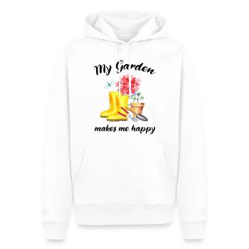 Garten Spruch Gärtner Hobbygärtner Geschenkidee - Männer Premium Bio Hoodie - Weiß - Vorne - Nico (187cm)