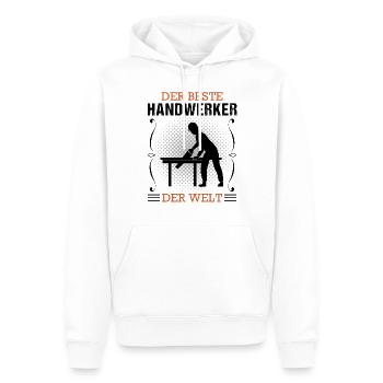 Handwerker Handwerk Beruf Ausbildung Geschenk - Männer Premium Bio Hoodie - Weiß - Vorne - Nico (187cm)