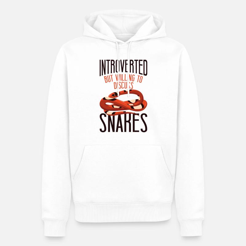 Serpent Serpent Introverti Mais - Sweat à capuche Premium bio Homme - blanc