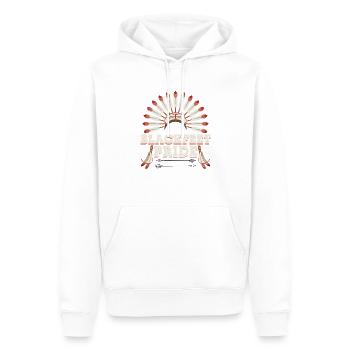 Blackfeet Pride Tribu indienne L’Américain - Sweat à capuche Premium bio Homme - blanc - Devant - Nico (187cm)