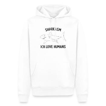 Sharkasmus Hai Haie Tauchen Tauch Für Taucher - Männer Premium Bio Hoodie - Weiß - Vorne - Nico (187cm)