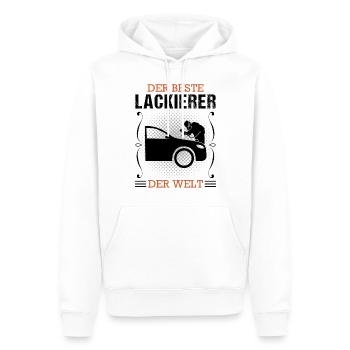 Fahrzeuglackierer Beruf Lackierer Geschenk - Männer Premium Bio Hoodie - Weiß - Vorne - Nico (187cm)